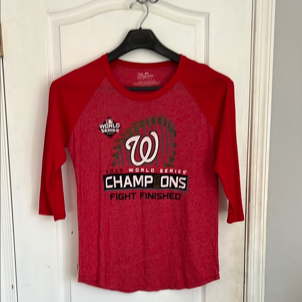 Washington Nationals Red World Series Champions Shirt NWT